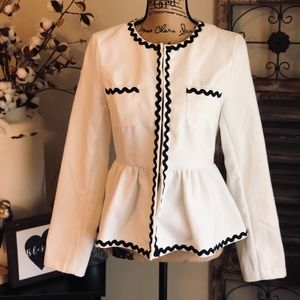 OPEN FRONT PEPLUM BLAZER - NWOT